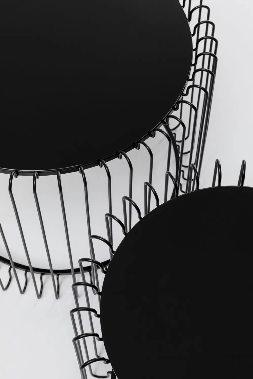 KARE Design Sohvapöydät*Wire Live Sohvapöytä, Musta (2/Setti)