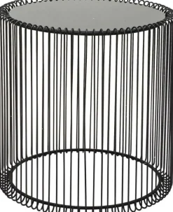KARE Design Sohvapöydät*Wire Sivupöytä, Musta Ø44cm (2/Setti)