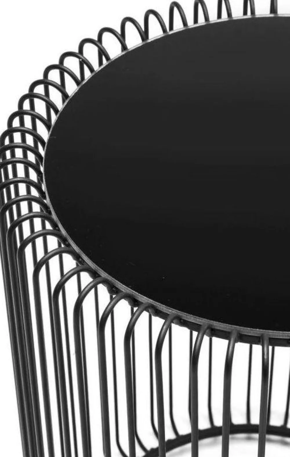 KARE Design Sohvapöydät*Wire Sivupöytä, Musta Ø44cm (2/Setti)