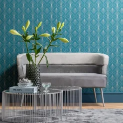 KARE Design Sohvapöydät*Wire Sohvapöytä Hopea (2/Setti)