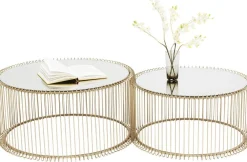 KARE Design Sohvapöydät|Olohuone*Wire Sohvapöytä, Messinki (2/Setti)