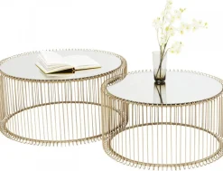 KARE Design Sohvapöydät|Olohuone*Wire Sohvapöytä, Messinki (2/Setti)