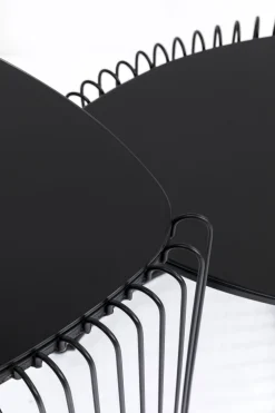 KARE Design Sohvapöydät|Olohuone*Wire Triangle Sivupöytä, Musta (2/Setti)