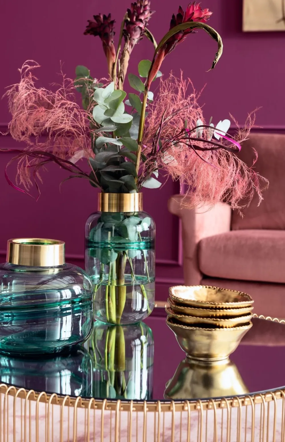 KARE Design Sohvapöydät*Wire Uno Sohvapöytä Messinki Ø80cm