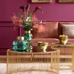 KARE Design Sohvapöydät*Wire Uno Sohvapöytä Messinki Ø80cm