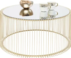 KARE Design Sohvapöydät*Wire Uno Sohvapöytä Messinki Ø80cm