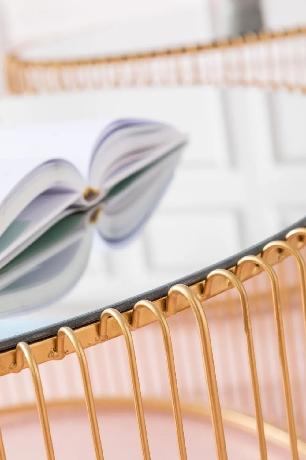 KARE Design Sohvapöydät*Wire Uno Sohvapöytä Messinki Ø80cm