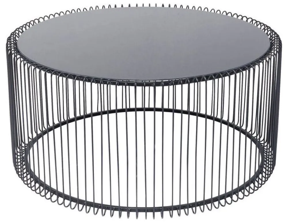 KARE Design Sohvapöydät*Wire Uno Sohvapöytä Musta Ø80cm