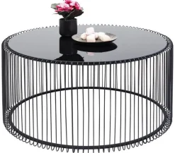 KARE Design Sohvapöydät*Wire Uno Sohvapöytä Musta Ø80cm