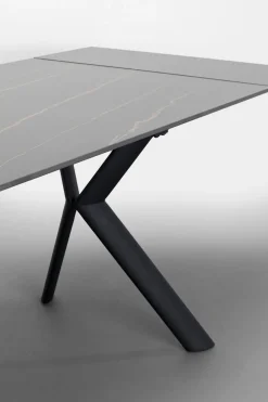 KARE Design Pöydät*Xenia Jatkettava Pöytä Musta 140(+30+30)x80cm