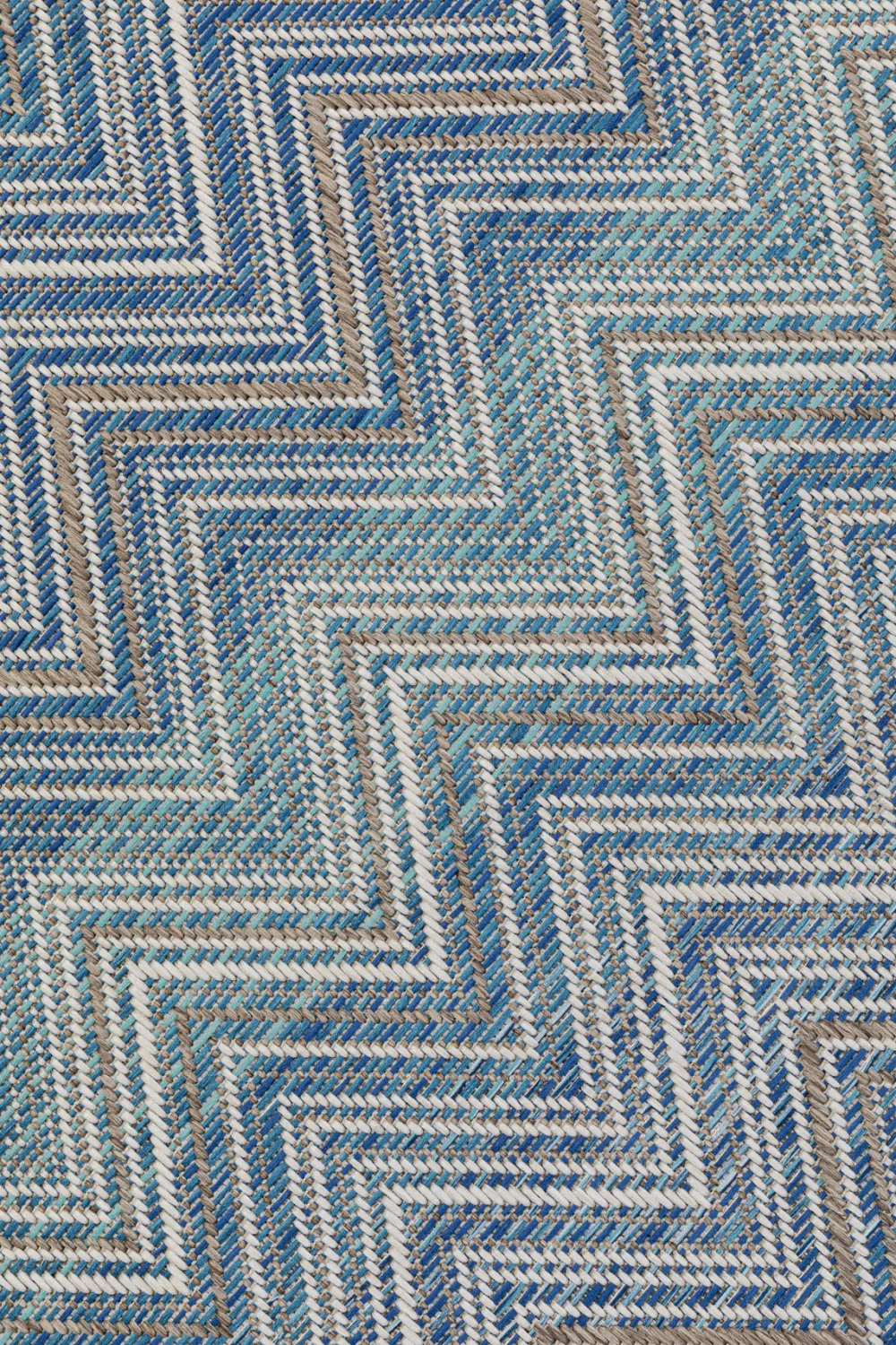 KARE Design Matot*Zigzag Blue Matto Ulkokäyttöön, Sininen 160x230cm
