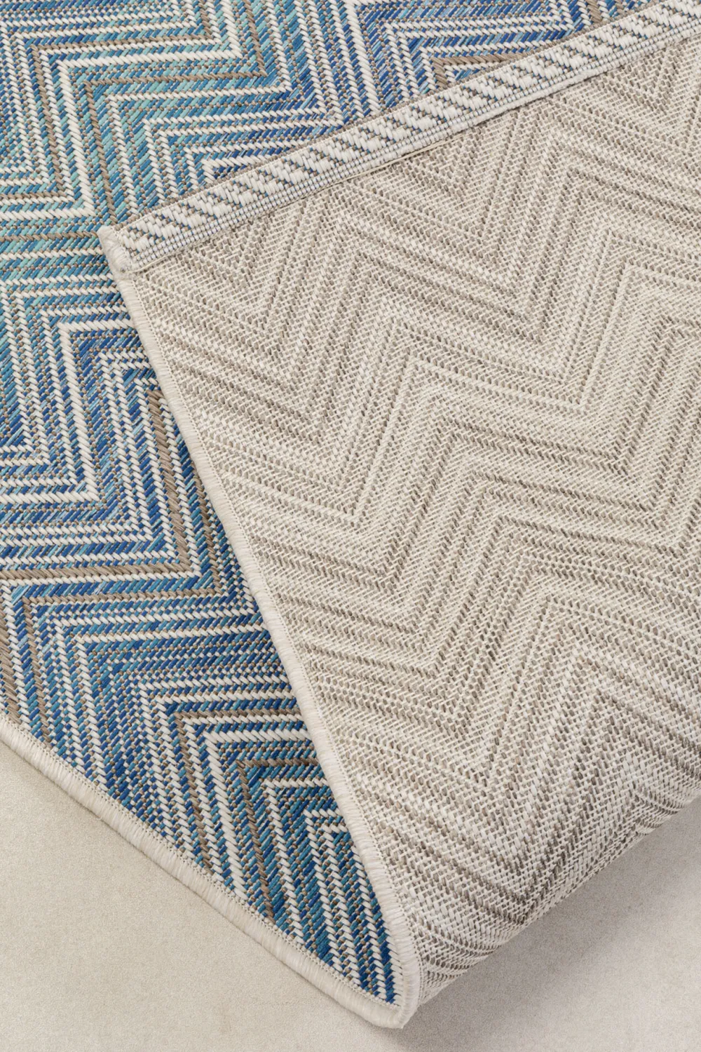 KARE Design Matot*Zigzag Blue Matto Ulkokäyttöön 230x330cm