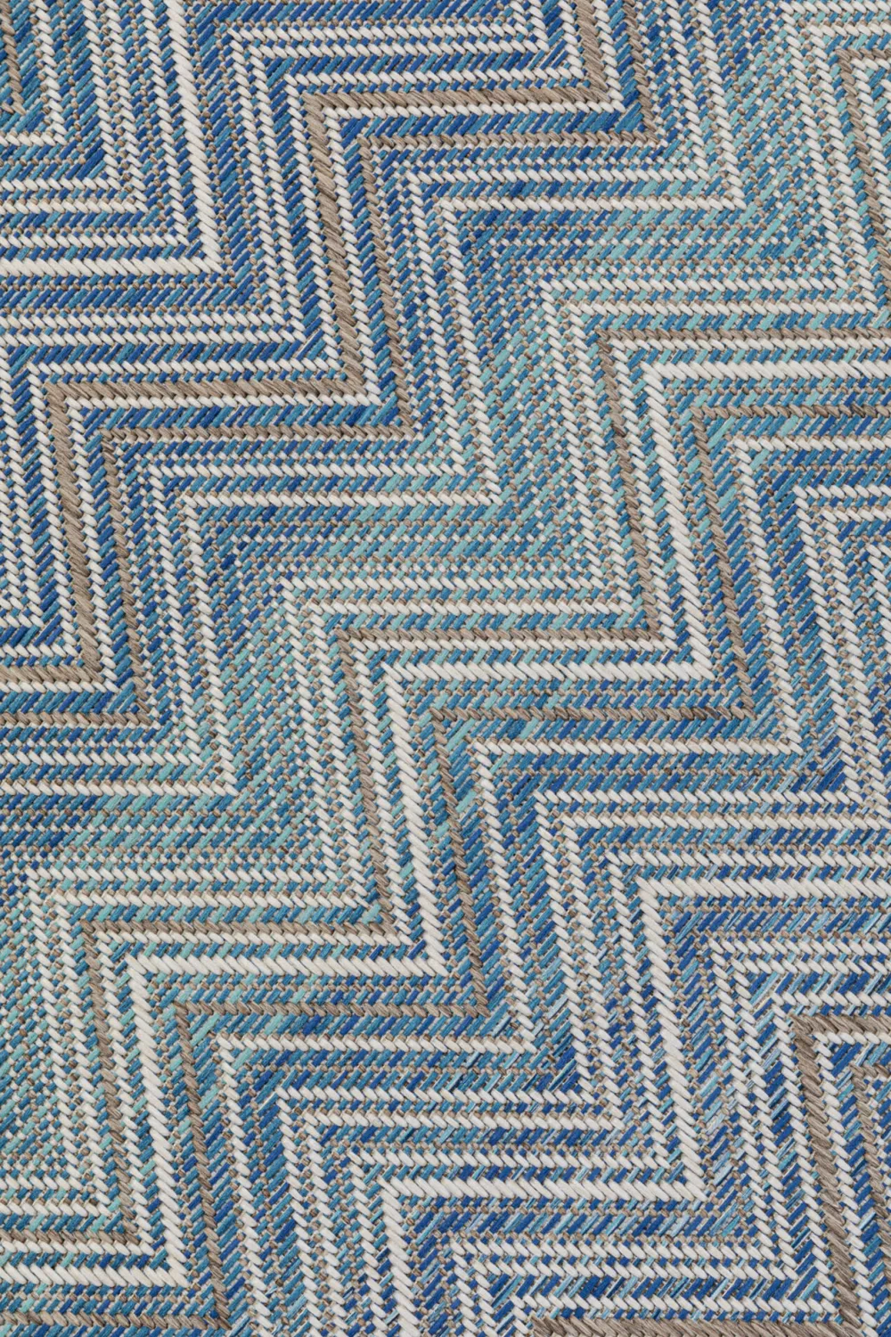 KARE Design Matot*Zigzag Blue Matto Ulkokäyttöön 230x330cm
