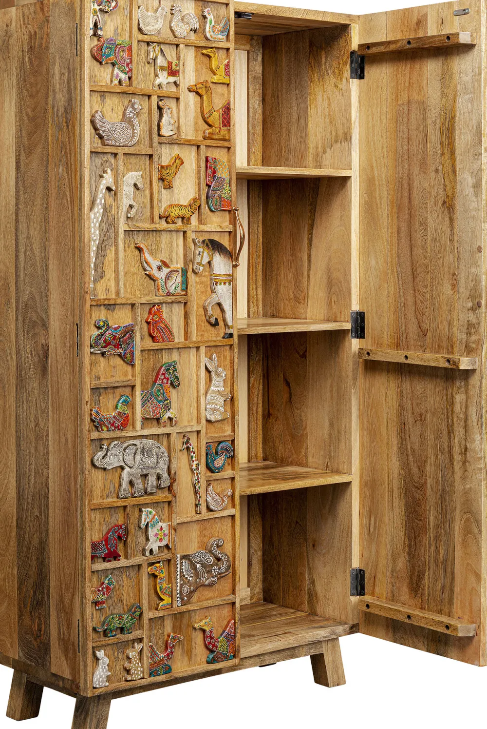 KARE Design Senkit|Olohuone*Zoo Eläinaiheinen Kaappi Massivi Mangopuuuta 81x163cm