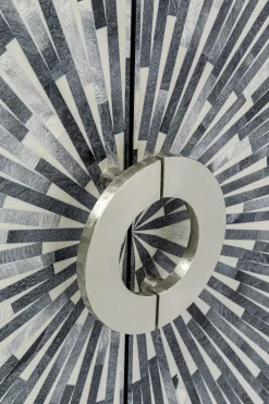 KARE Design Baarit*Zoom Baarikaappi - Pyöreä Muoto, Mustavalkoinen 100x160cm